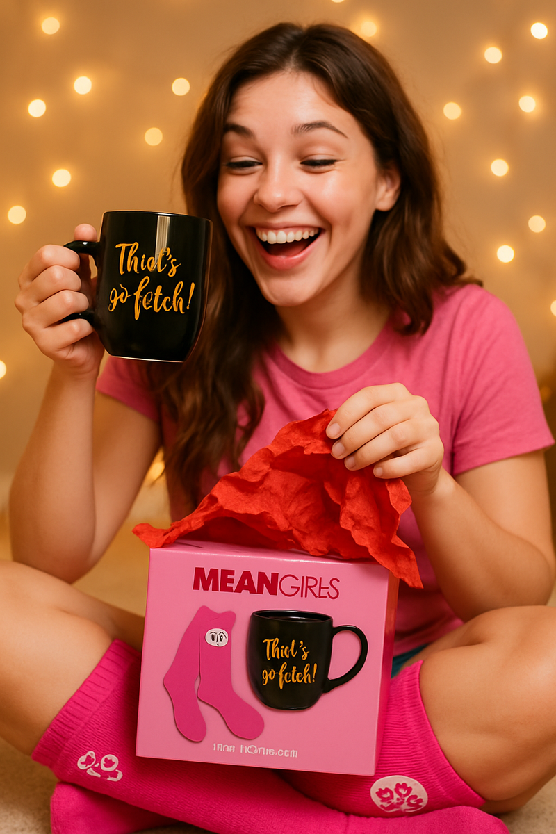 That’s So Fetch Chic Mug and Simple Pink Socks Set
