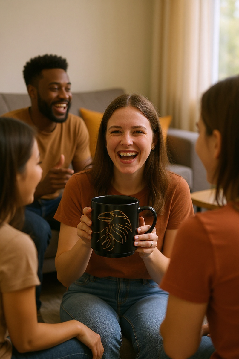 Golden Raven Majesty Mug