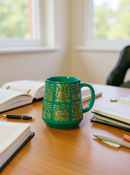 Tropical Teal and Gold Oasis Mug