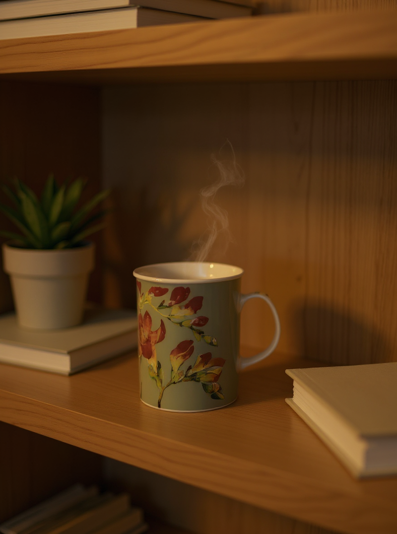 Sunlit Saffron Blossom Mug
