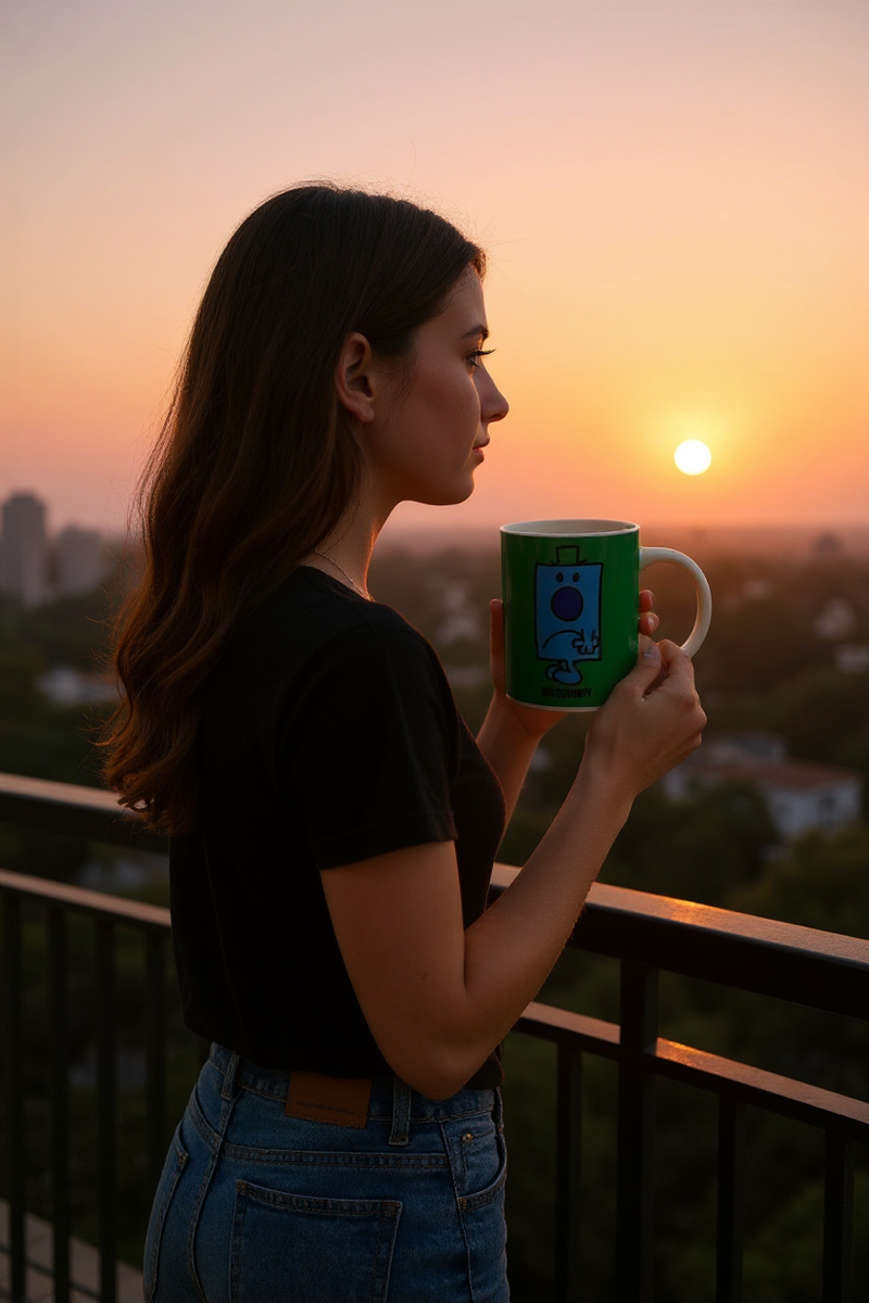 Little Miss Mr. Grumpy Green Mug