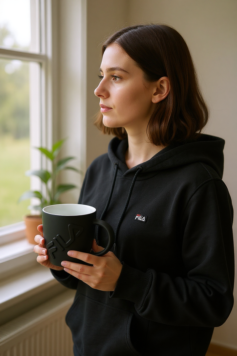 Fila Embossed Black Matte Strength Mug