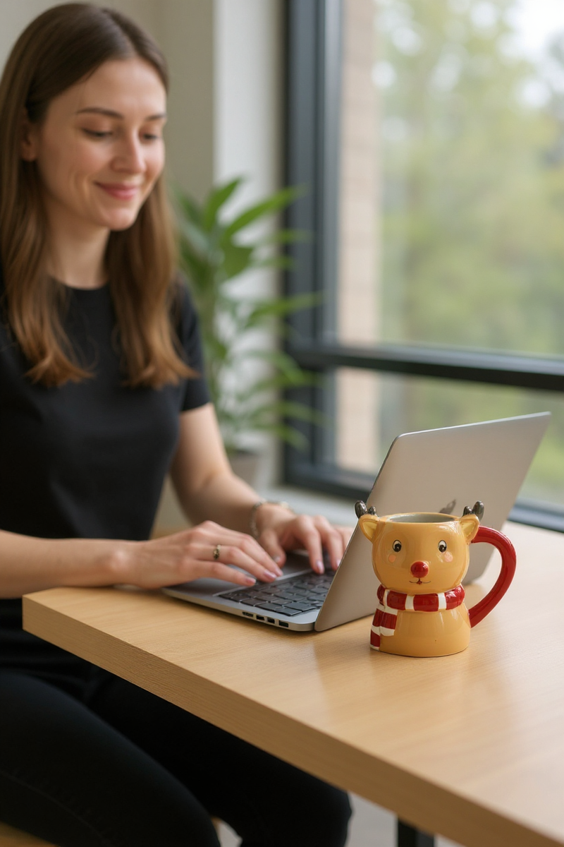 Christmas Reindeer 3D Festive Mug | Gift for Holiday Lovers