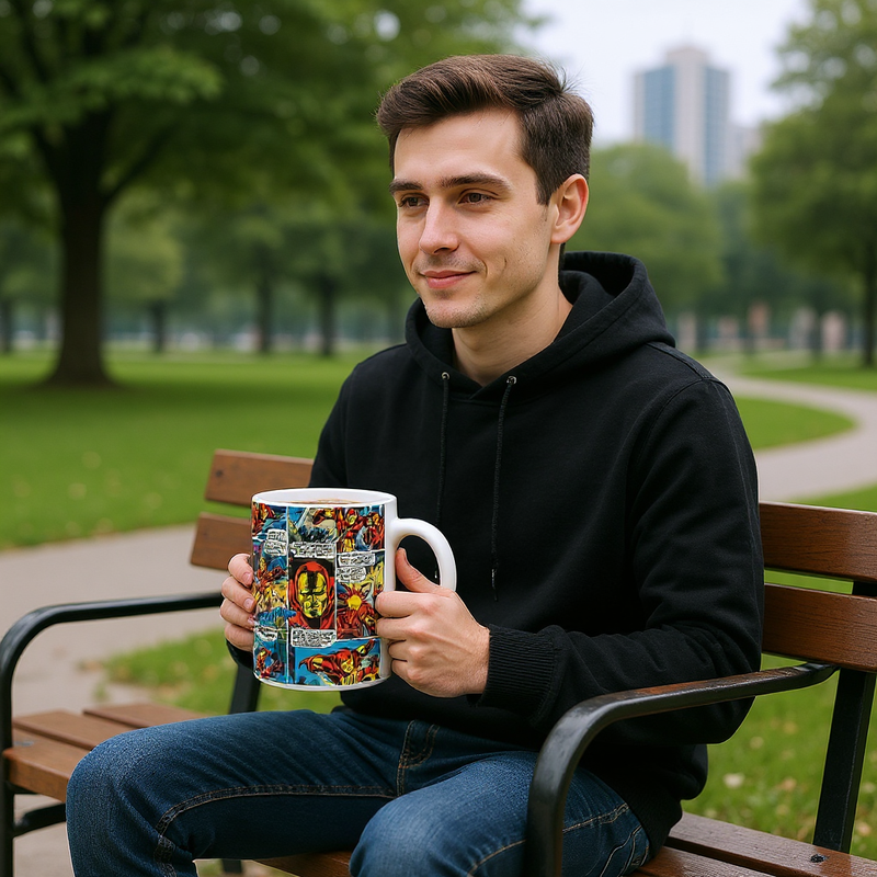 Marvel Comic Iron Man Ceramic Mug | Gift for Marvel Fans