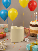 Heart-Shaped Love Blossom Mug with Pink Heart Handle