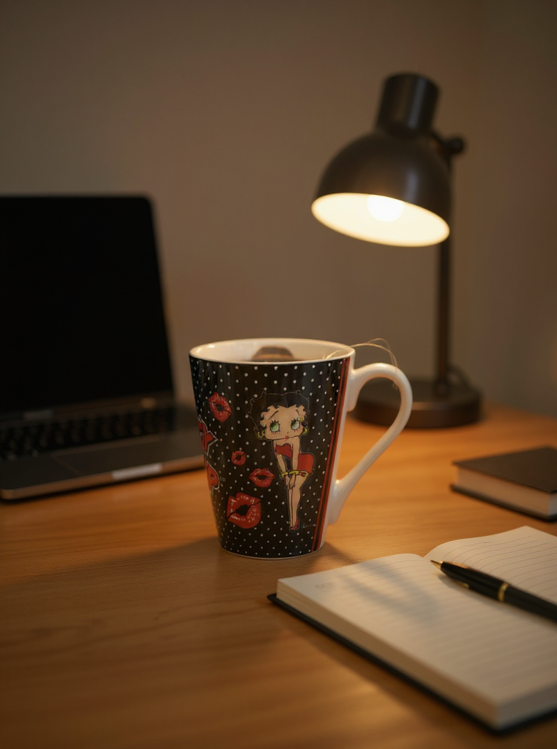 Betty Boop Kisses Polka Dot Ceramic Mug