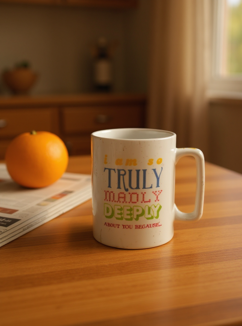 Truly Madly Deeply Love Ceramic Mug | Gift for Romantic Souls
