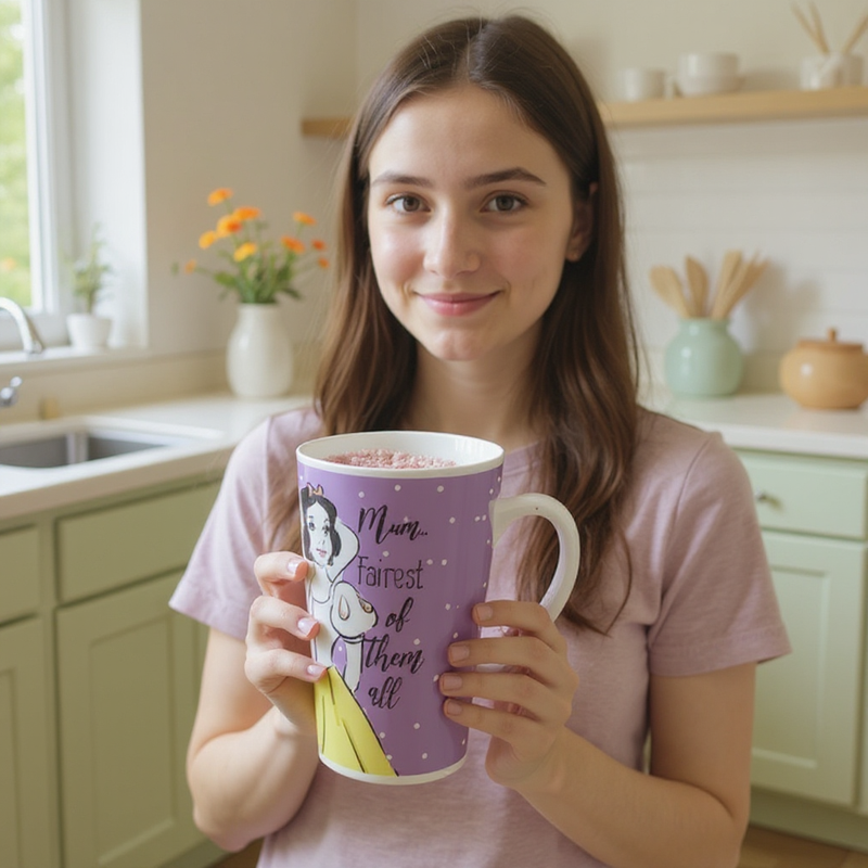 Disney Princess Snow White Pink Mug & Socks Gift Set – “Mum Fairest of Them All