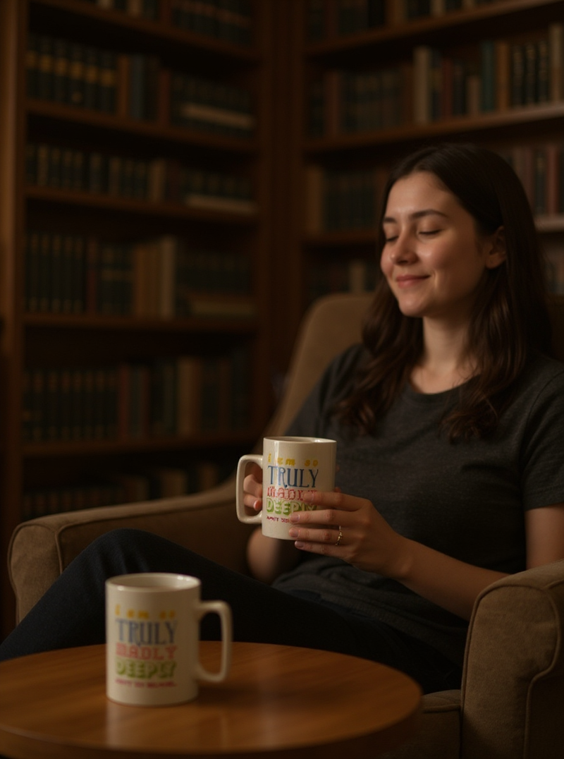 Truly Madly Deeply Love Ceramic Mug | Gift for Romantic Souls