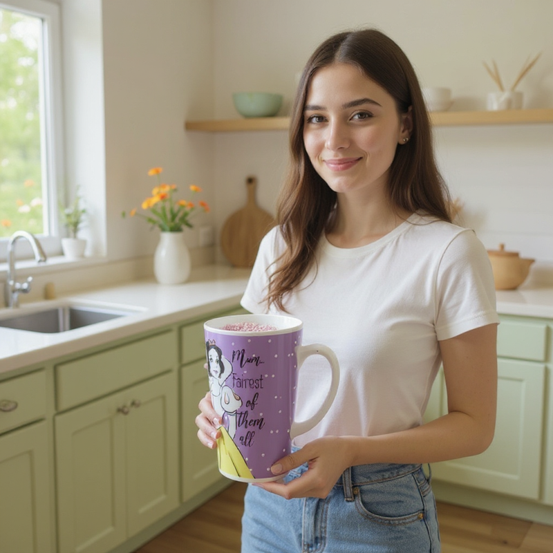 Disney Princess Snow White Pink Mug & Socks Gift Set – “Mum Fairest of Them All