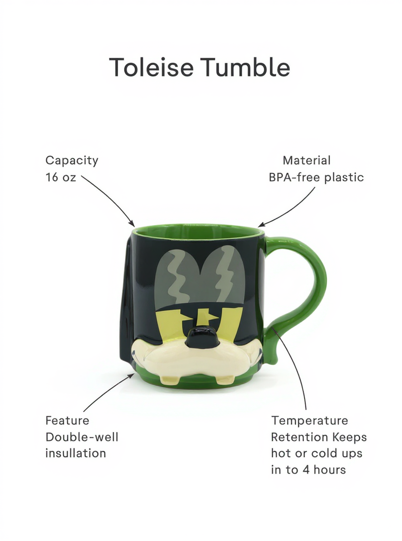 Disney Goofy’s Playful 3D Coffee Cup | Gift for Disney Fans