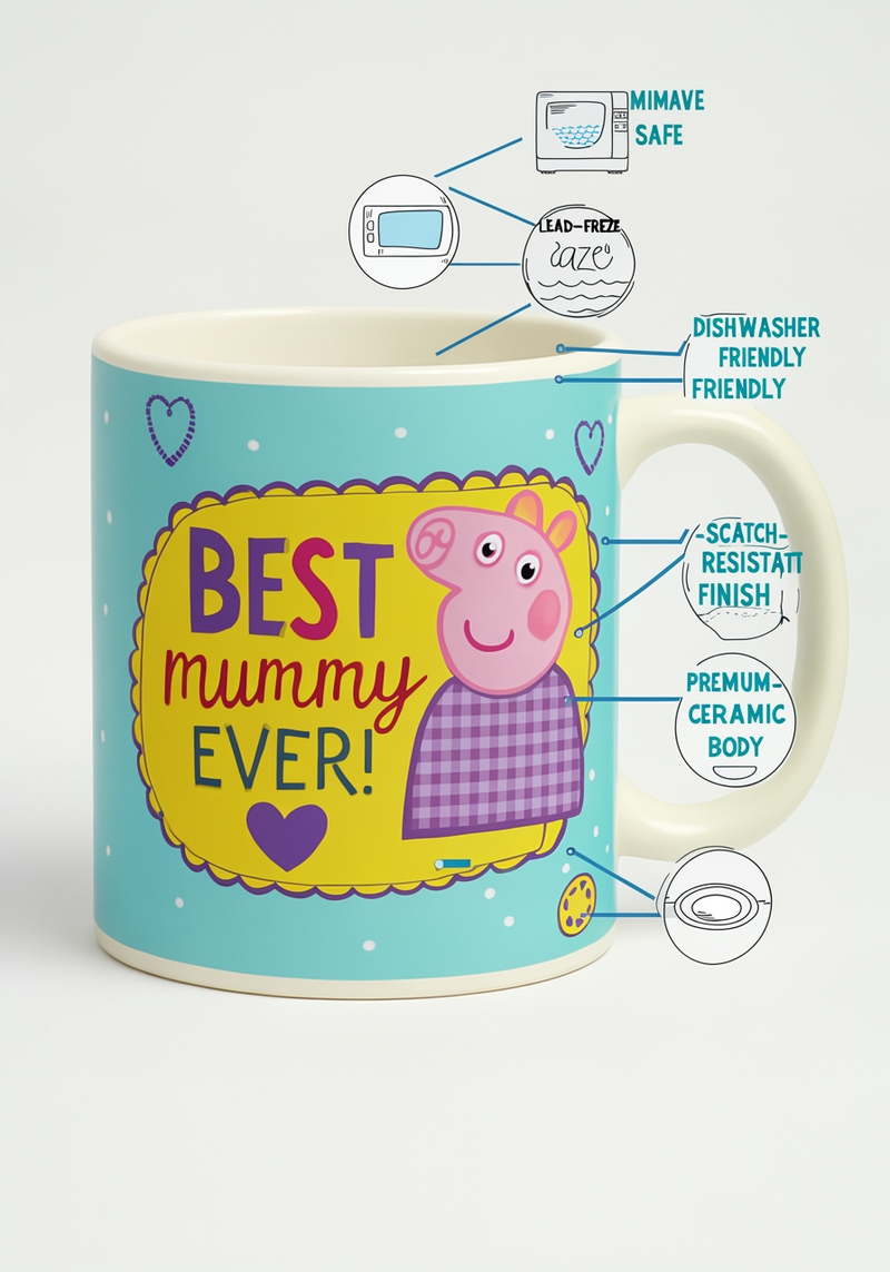 Peppa Pig 'Best Mummy Ever' Mug