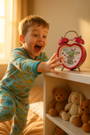 Kawaii Teddy Cuddles Pink Alarm Clock | Gift for Cute Enthusiasts