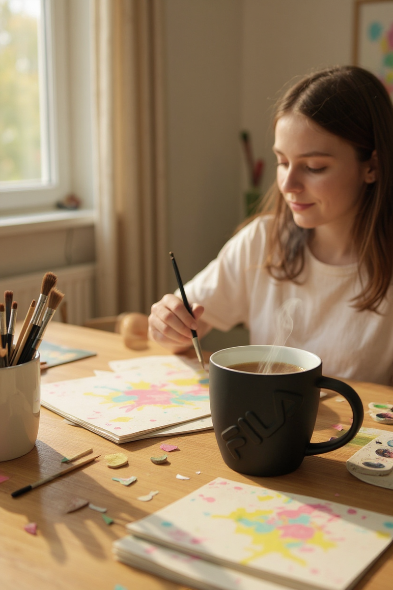 Fila Embossed Black Matte Strength Mug