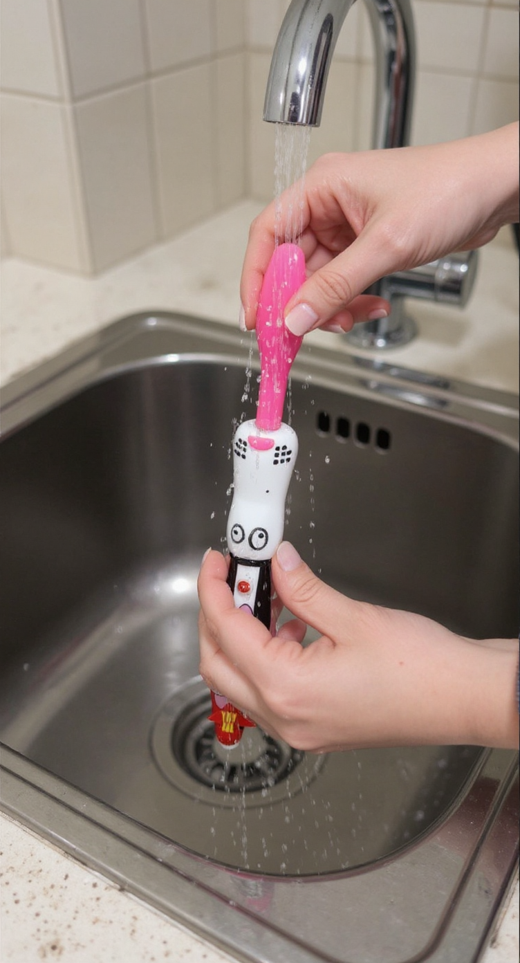 Brush Buddies Talkin Bow Wow Brewster (Dog) Toothbrush-Dark Pink