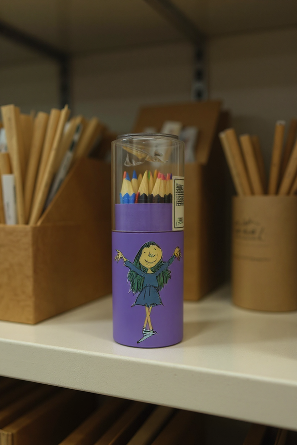 Whimsical Matilda Girl Color Pencils Box