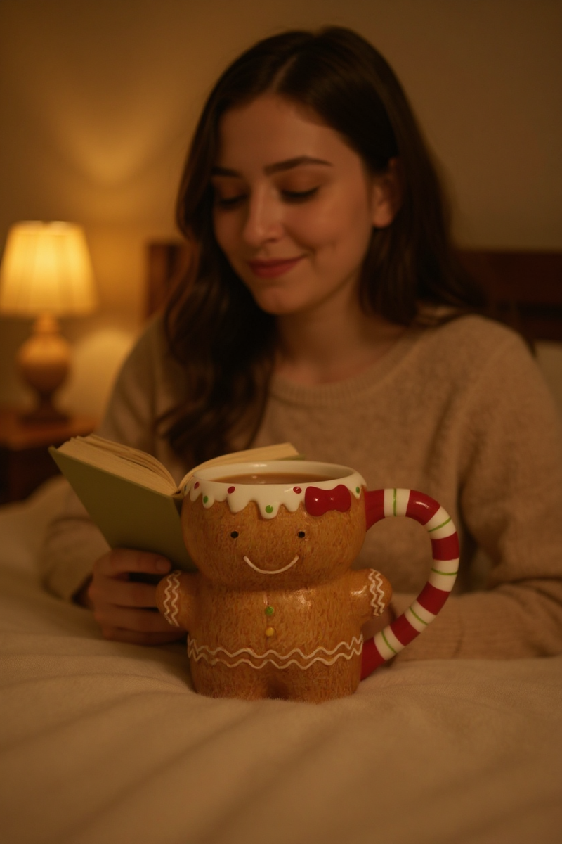 Bowtie Gingerbread Holiday Mug