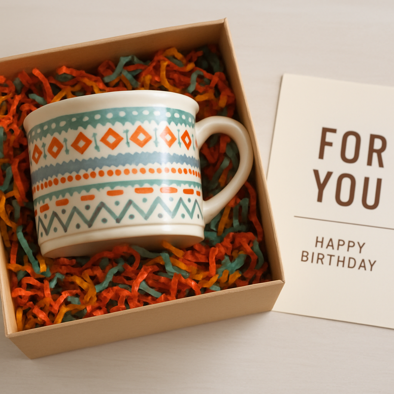 Bohemian Tribal Spirit Ceramic Cup | Gift for Art Lovers