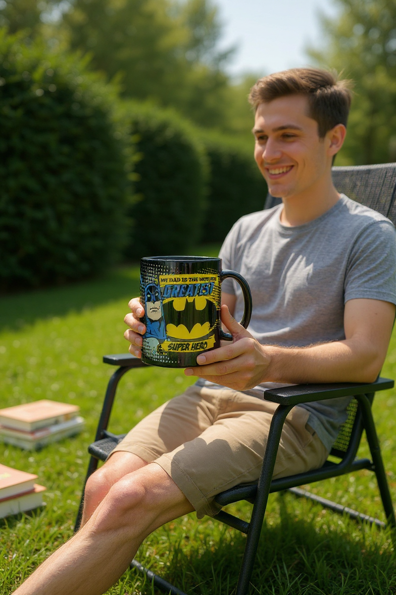 DC Batman My Dad is the World's Greatest Superhero Ceramic Mug | Gift for DC Fans