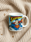 Superman Comic White Ceramic Mug | Gift for DC Fans