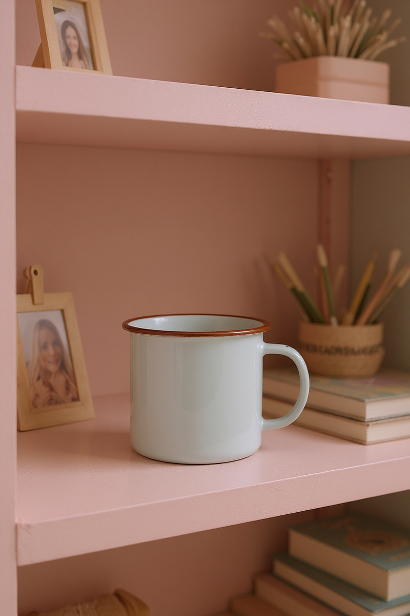 Red-Rimmed Cozy Haven Mug | Perfect for Coffee Lovers