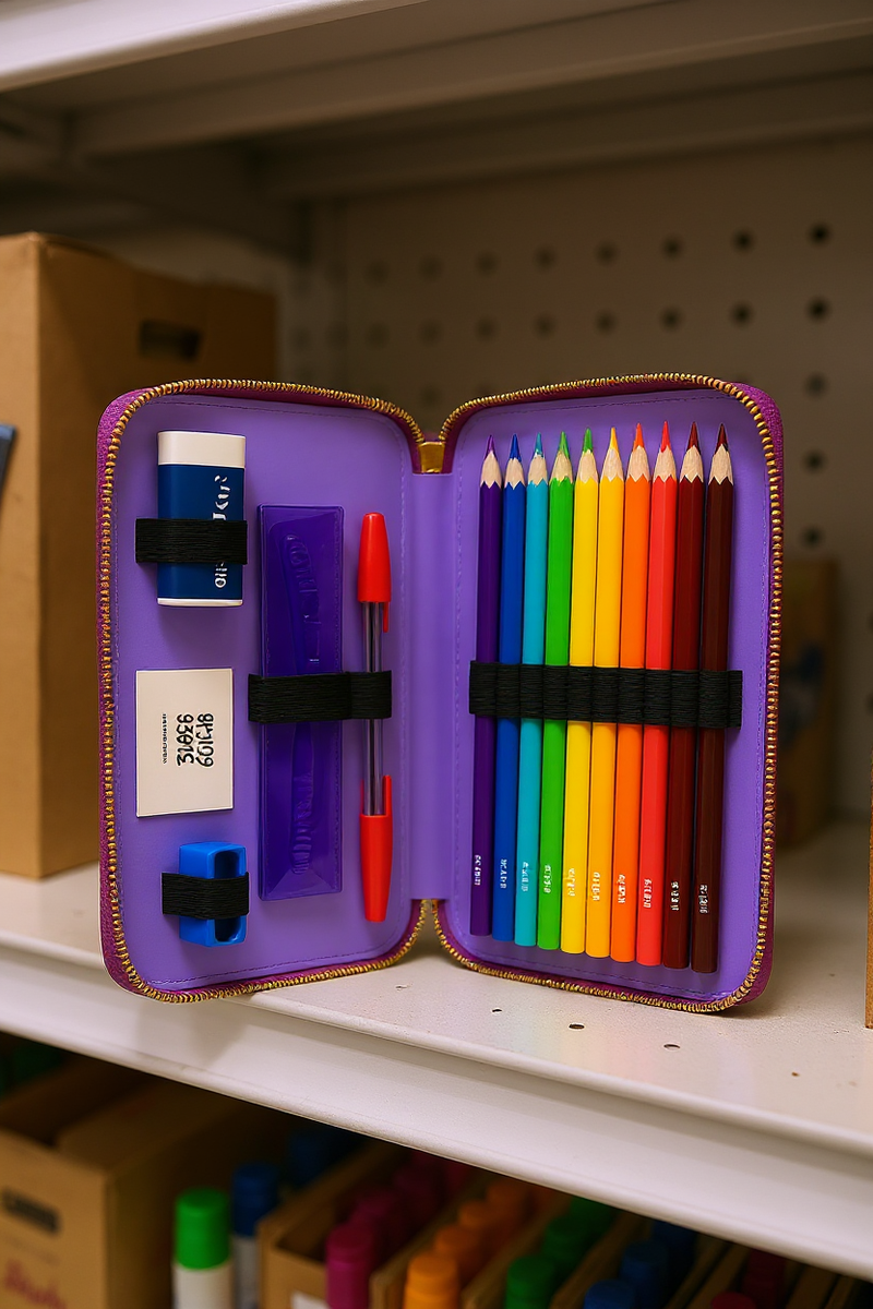 Rainbow Pencil Case Delight Set