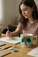 Adorable Puppy Blossom Crown Mug