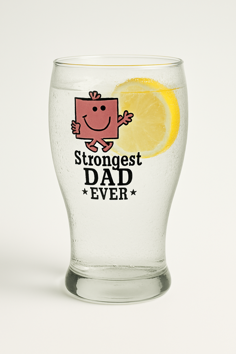 Little Miss Strongest Dad Ever Glass | Gift for Dads&nbsp;