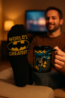 World's Greatest Batman Fan Mug and Socks Set