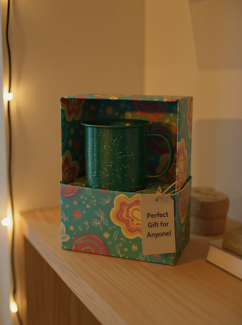 Rustic Green Speckled Wilderness Mug