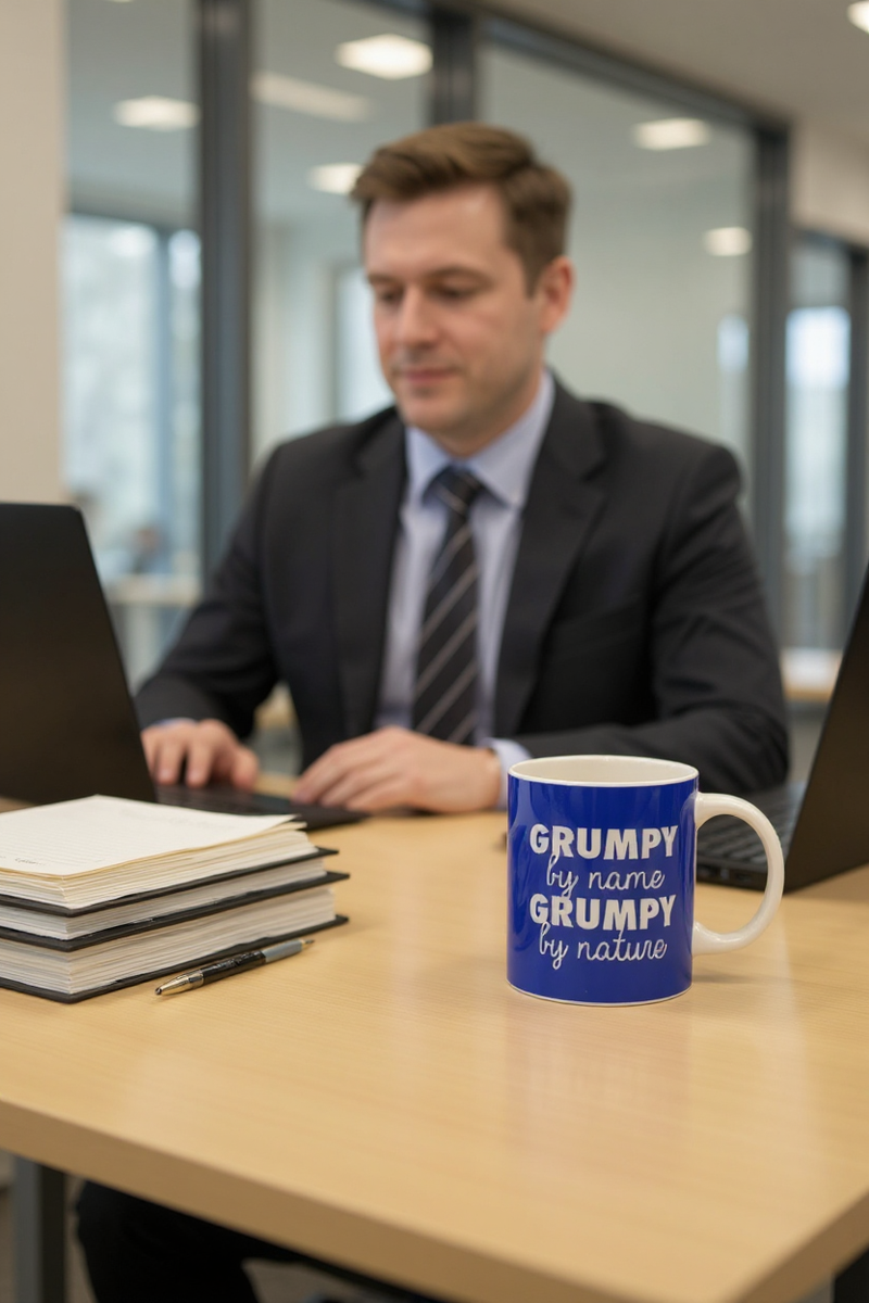 Grumpy by Name, Grumpy by Nature Ceramic Mug | Gift for Humor Lovers