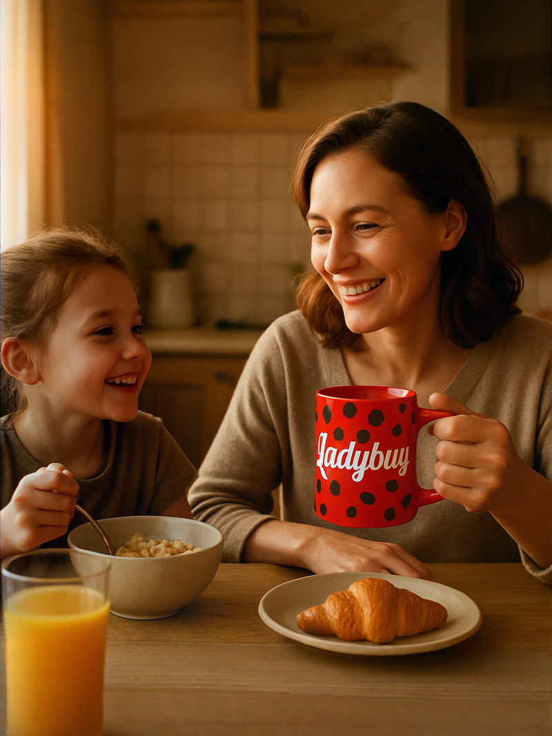 Ladybug Delight Ceramic Mug