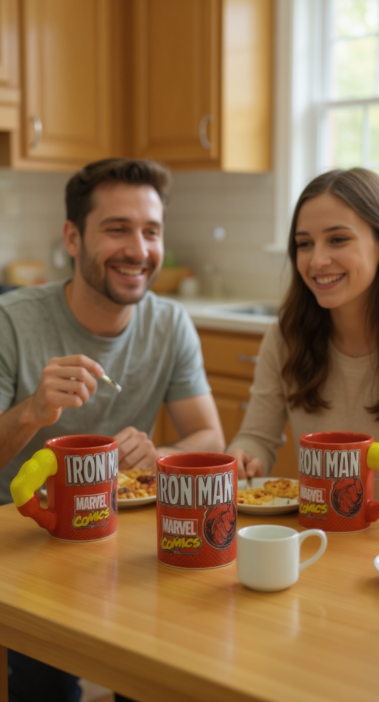 Marvel Comic Iron Man 3D Arm Handle Ceramic Mug