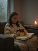 Yellow &amp; Blue Apple Harvest Ceramic Mug | Gift for Fruit Lovers