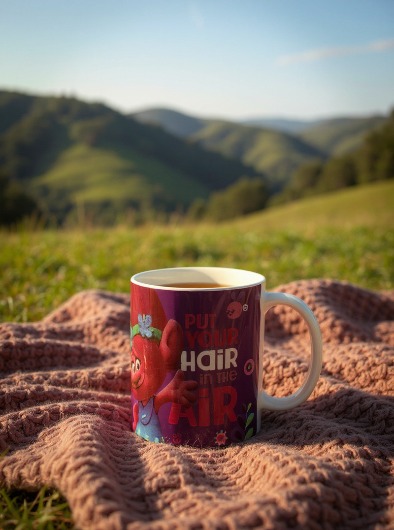 Disney Trolls Hair-ific Cheer Ceramic Mug | Gift for Trolls Fans