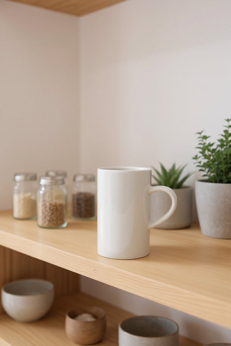 Classic White Serenity Long Mug