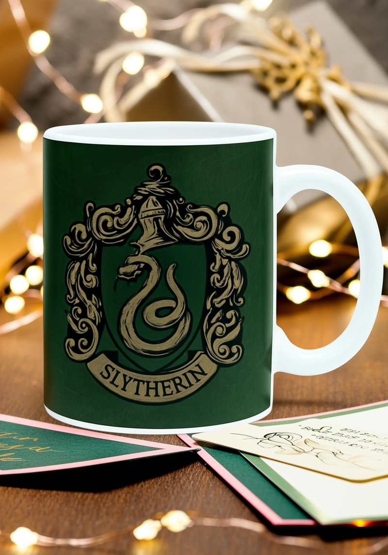 Slytherin Emerald Dominion Coffee Cup | Gift for Harry Potter Fans