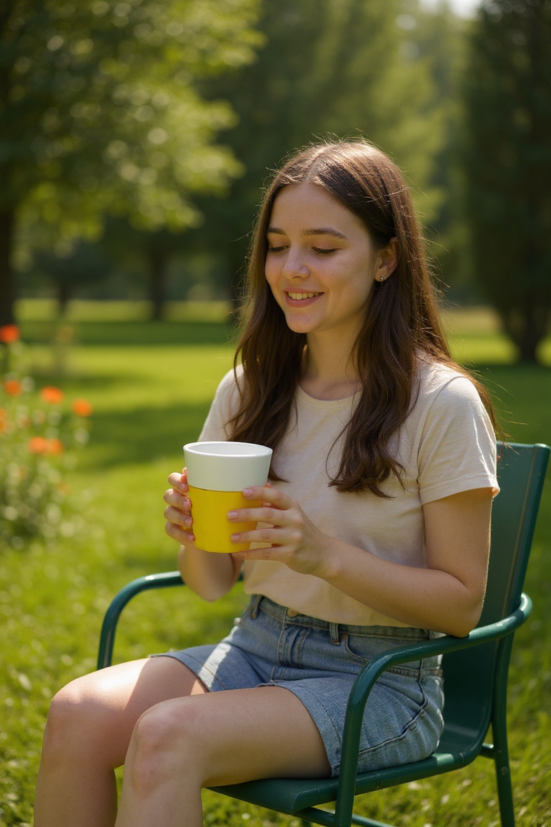Ivory Sunshine Ceramic Mug | Gift for Everyday Joy