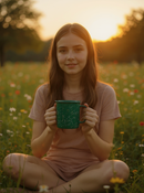 Rustic Green Speckled Wilderness Mug