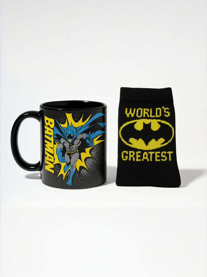 World's Greatest Batman Fan Mug and Socks Set