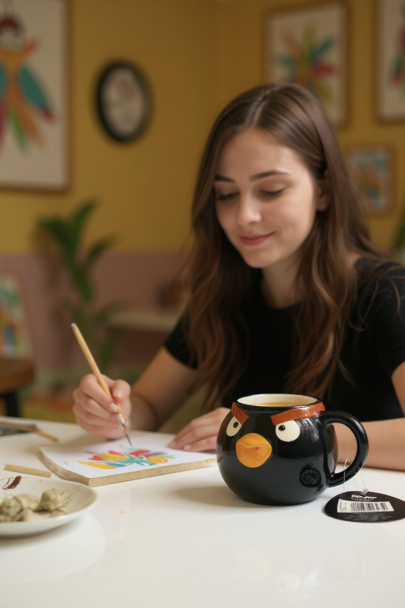 Angry Birds 3D Black Ceramic Mug