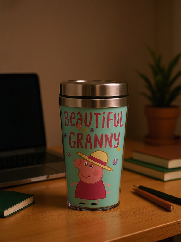 Peppa Pig Beautiful Granny Travel Tumbler | Gift for Peppa Pig Fans