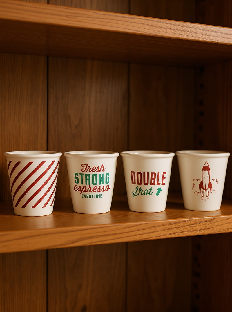 Espresso &amp; Rocket-Themed Galactic Cup Set