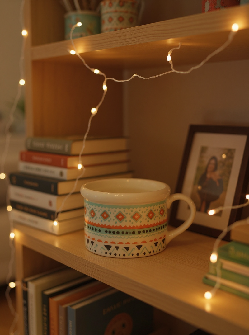 Bohemian Tribal Spirit Ceramic Cup | Gift for Art Lovers