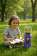 Whimsical Matilda Girl Color Pencils Box
