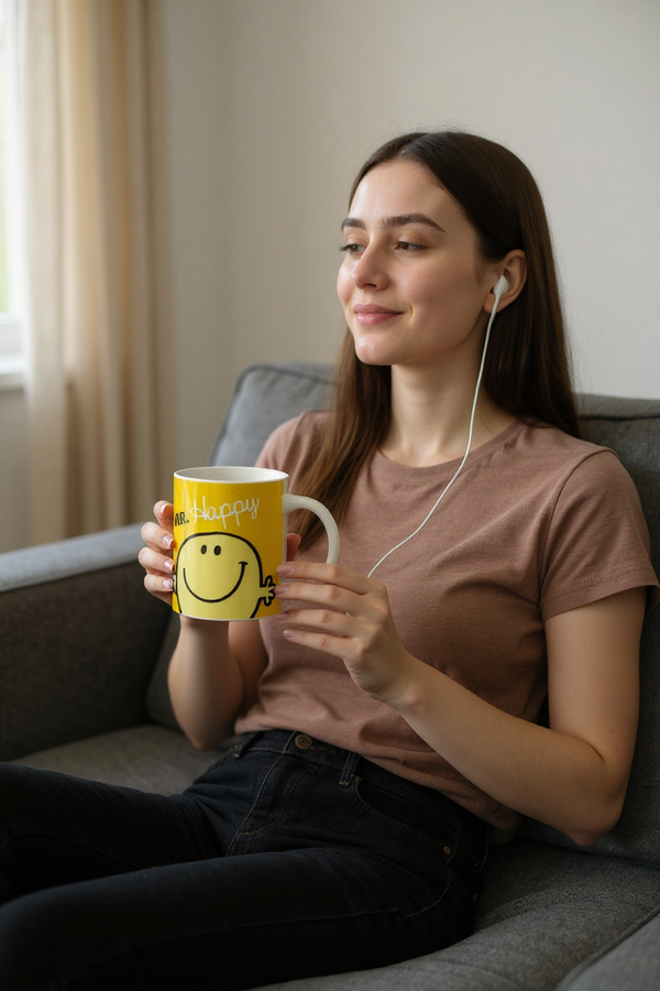 Mr. Happy Joyful Mug | Gift for Fans&nbsp;