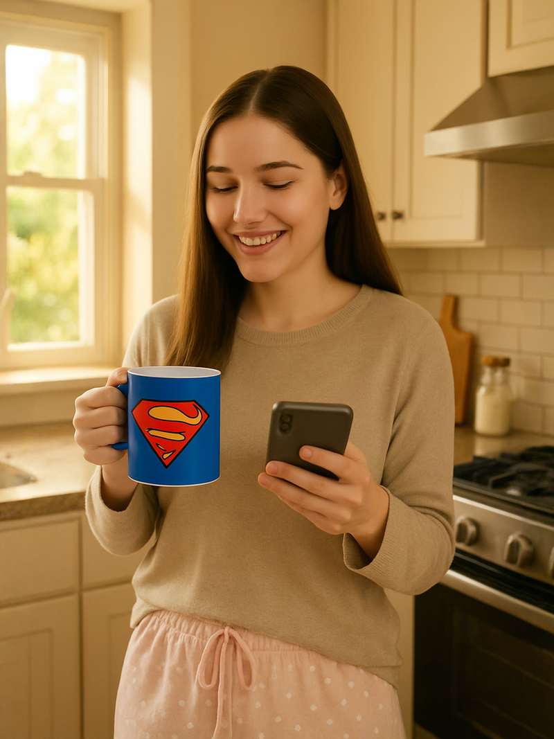 Superman Crest Valor Ceramic Mug