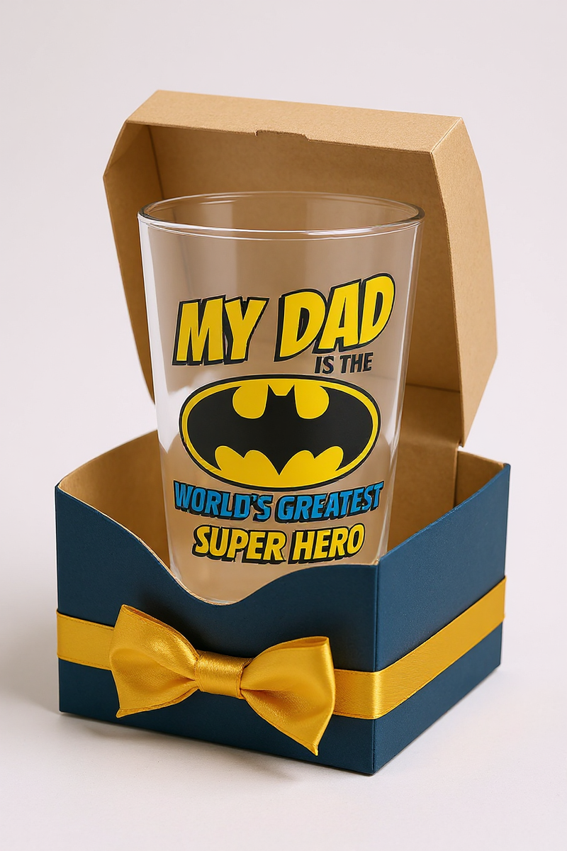 Batman 'My Dad is the World's Greatest Super Hero' Durable Glass