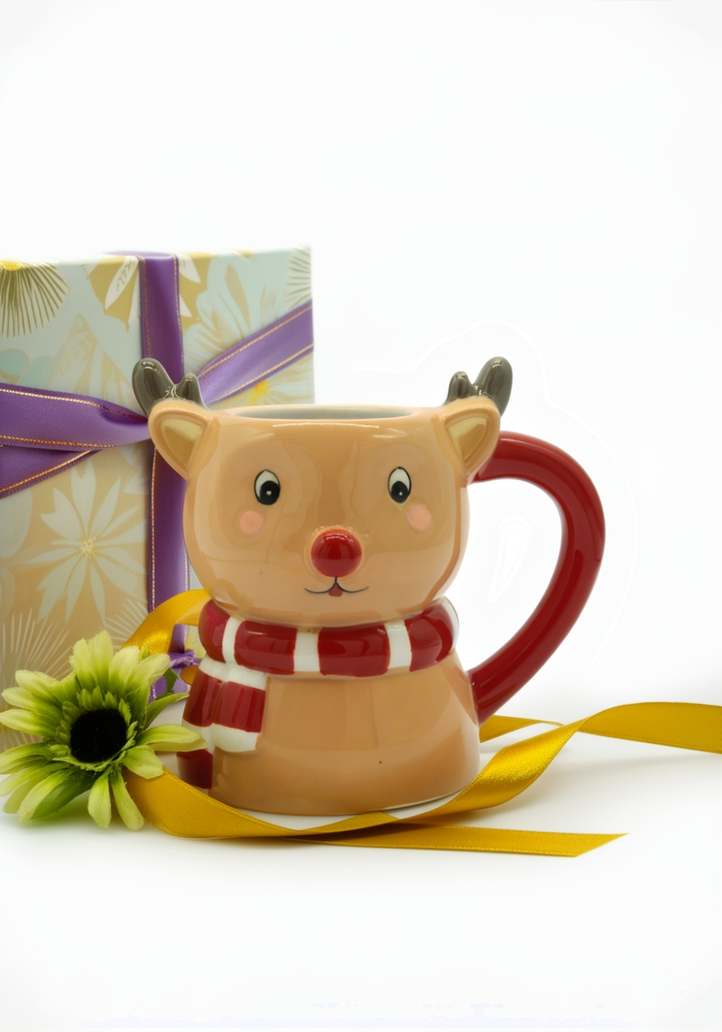 Christmas Reindeer 3D Festive Mug | Gift for Holiday Lovers