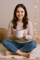 Red-Rimmed Cozy Haven Mug | Perfect for Coffee Lovers